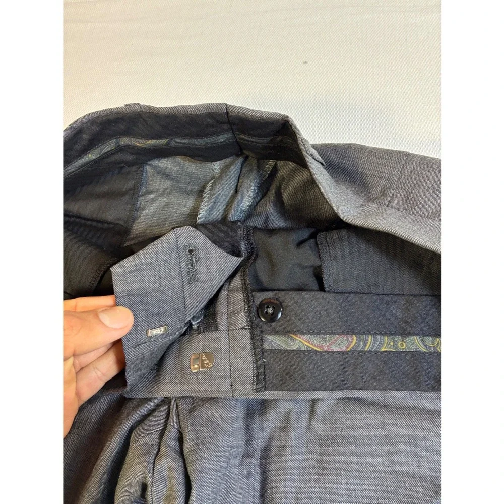 Vintage Lauren‎ Ralph Lauren Men's Dress Pants Grey Wool Natural Stretch 36x30